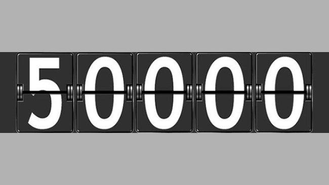 50,000 registered users