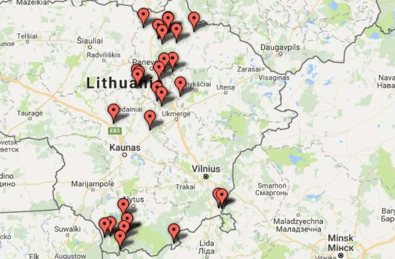 Distribution of the outbreaks in domestic pigs
