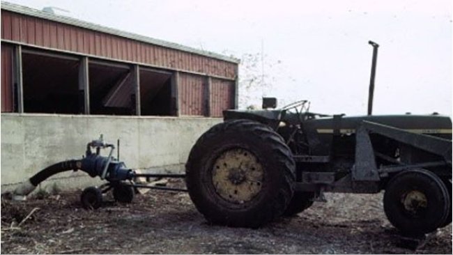 A pork producer nearly lost his life in this building when going into the building to inspect his pigs while agitating and pumping the pit.