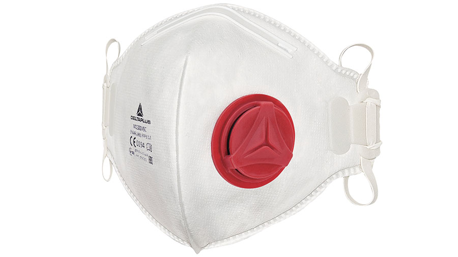 I recommend as minimum respirator protection, a disposable, well fitting, 2 strapped dust mask