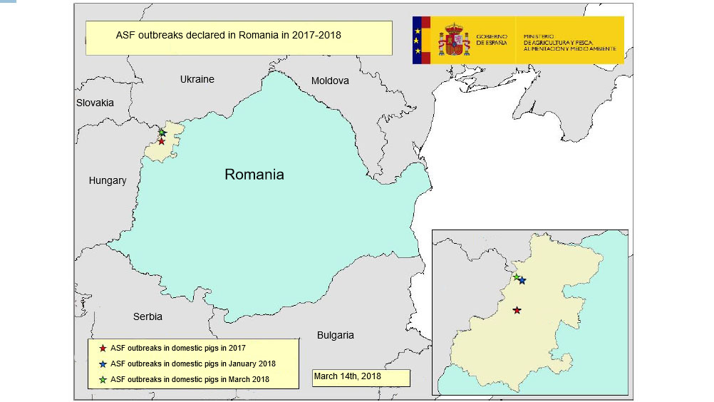 <p><span><span><span><span>ASF outbreaks in Romania 2017-2018 (source: RASVE-ADNS)</span></span></span></span></p>
