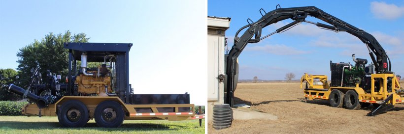 Left: Full Throttle Series 1,000 Gallon Trailer. Right: Full Throttle High Reach Outlaw 
