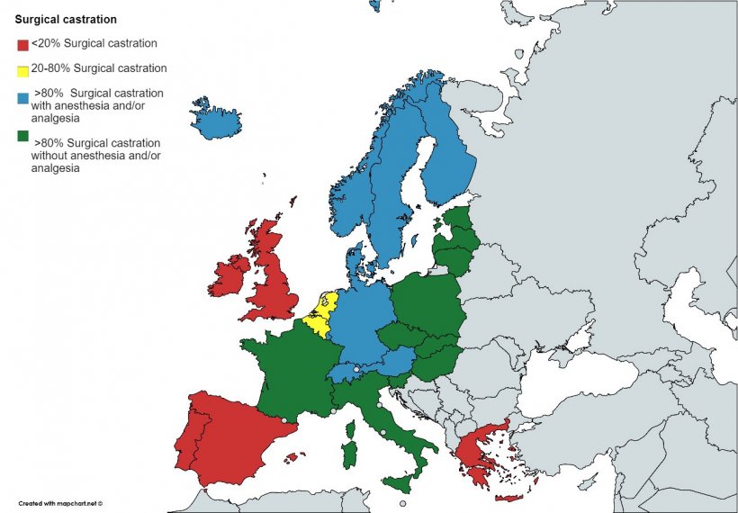 Source: Second progress report 2015 &ndash; 2017 on the European declaration on alternatives to surgical castration of pigs
