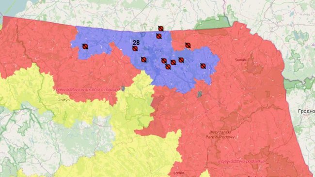 ASF outbreaks in domestic pigs in 2019.
