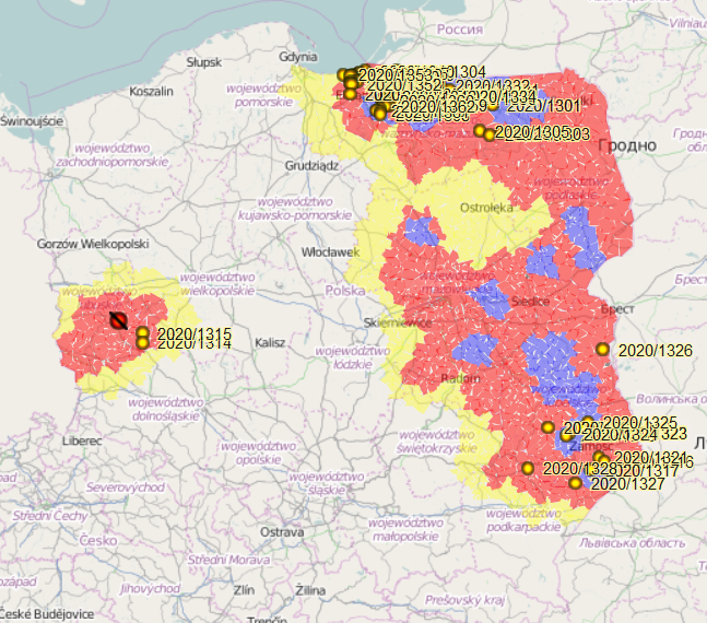 First commercial ASF outbreak in the west of the country.
