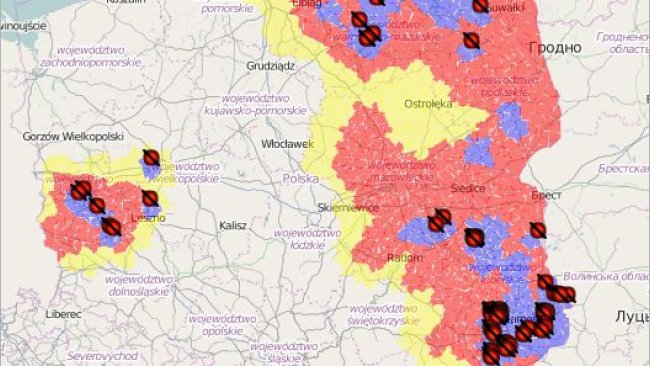 ASF outbreaks in pigs in 2020 as of August 28