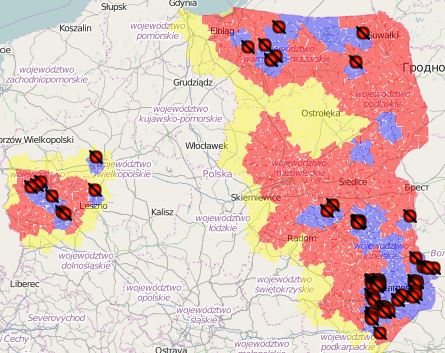 ASF outbreaks in domestic pigs in 2020
