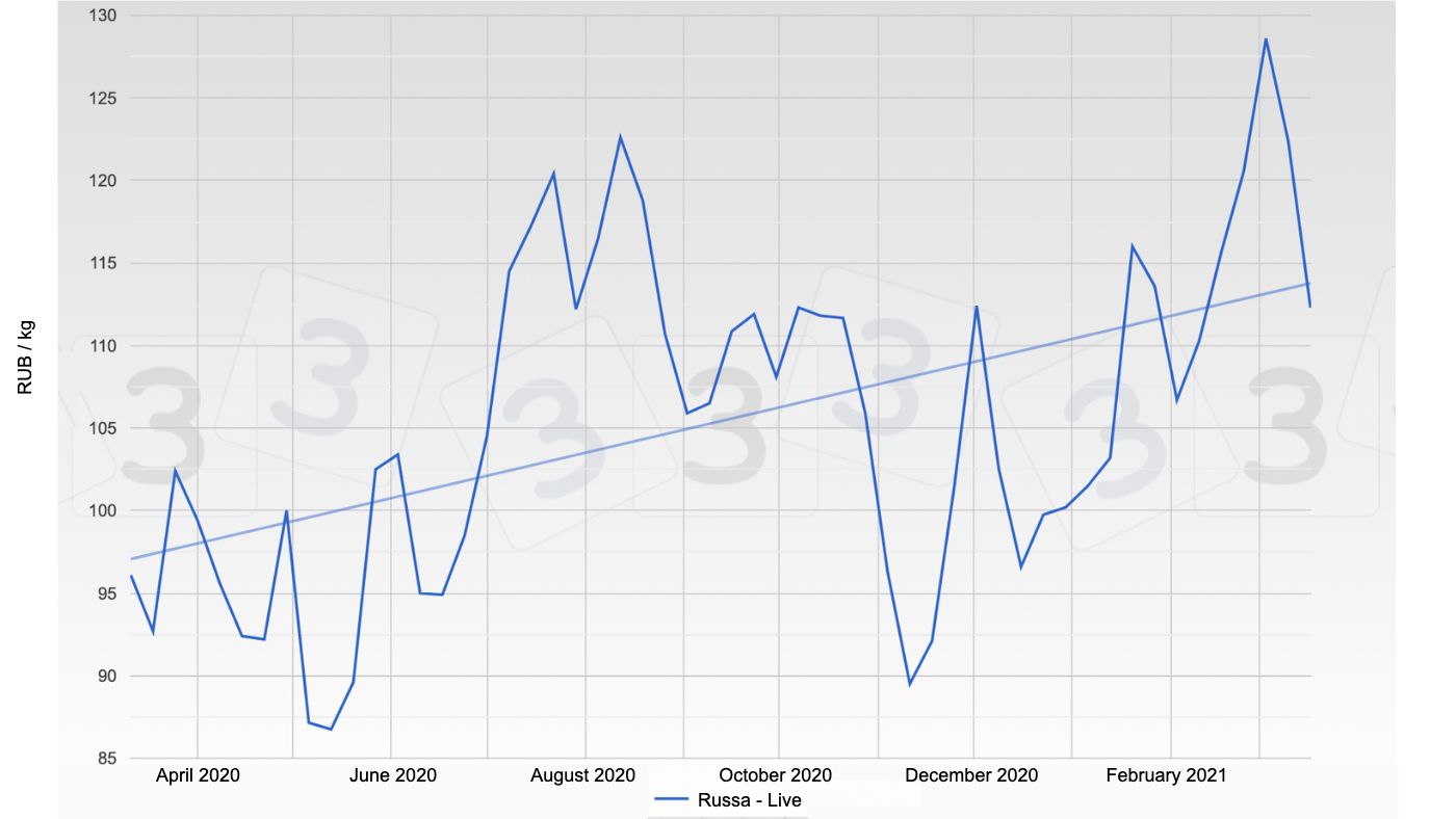 Pig price in Russia - Live.
