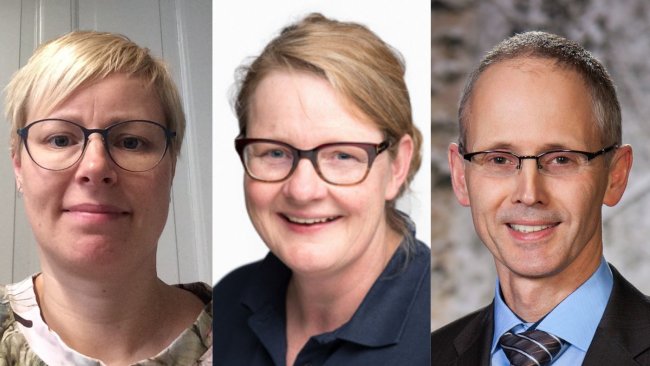 Dr Anja Varmløse Strathe (left), Dr Marrina Schuttert (center), and Dr Dr Christof Rap (right).