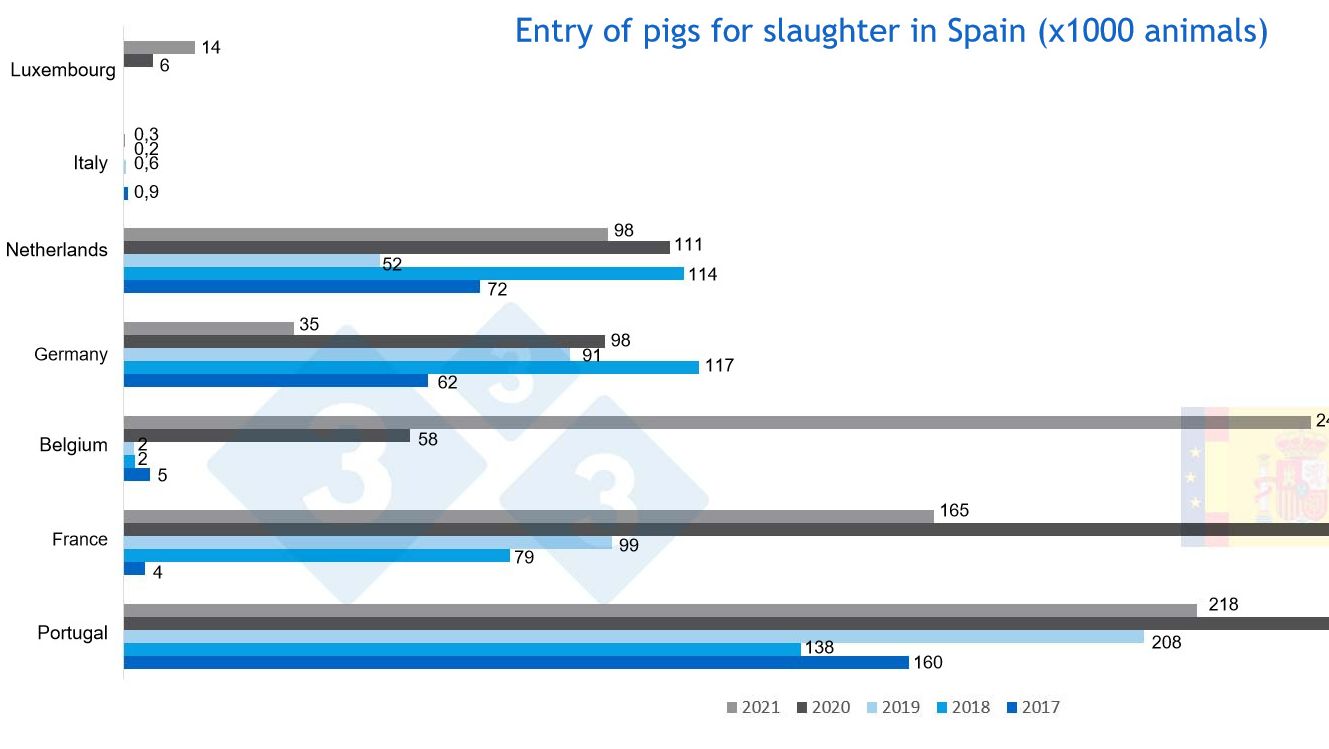Figure 3. Entry of live pigs&nbsp;for slaughter Source: MAPA.

