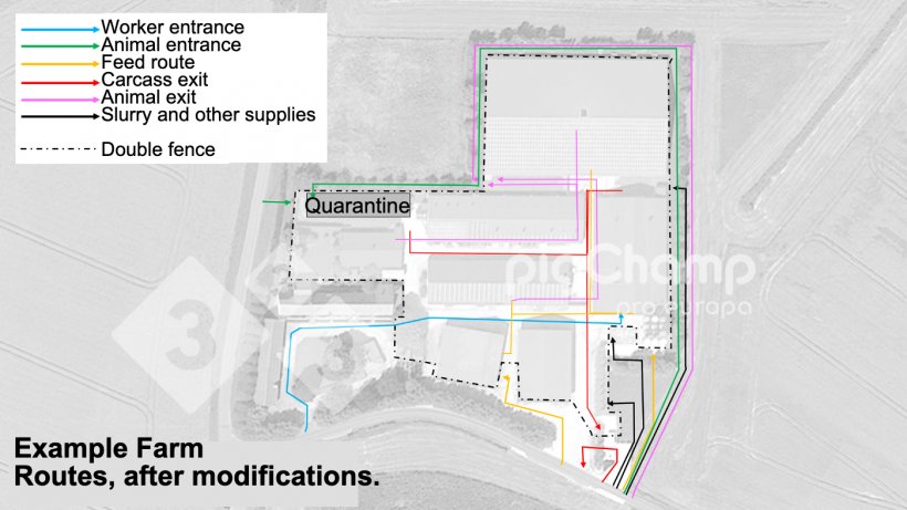 Figure 3. Movement routes, after redesigning routes.
