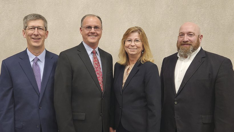 2023 AASV Officers: Mike Senn, Bill Hollis, Angela Baysinger, Locke Karriker (L-R)