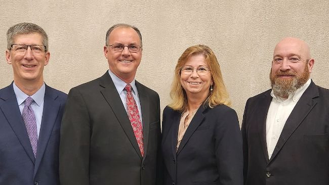 2023 AASV Officers: Mike Senn, Bill Hollis, Angela Baysinger, Locke Karriker (L-R)