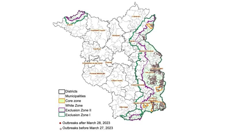General ASF situation in the State of Brandenburg (as of April 5, 2023)
