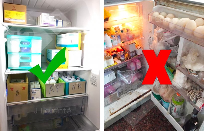 Figure 2. Refrigerator in good condition (left) and refrigerator in poor condition (right).
