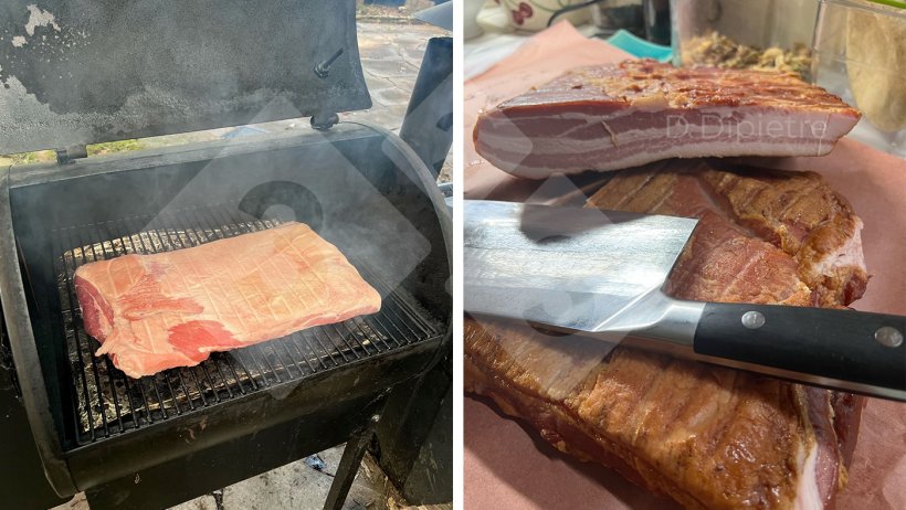 Figure 1. Author Dennis DiPietre cures his own bacon and smokes it from raw pork belly purchased on-line from a pork producer
