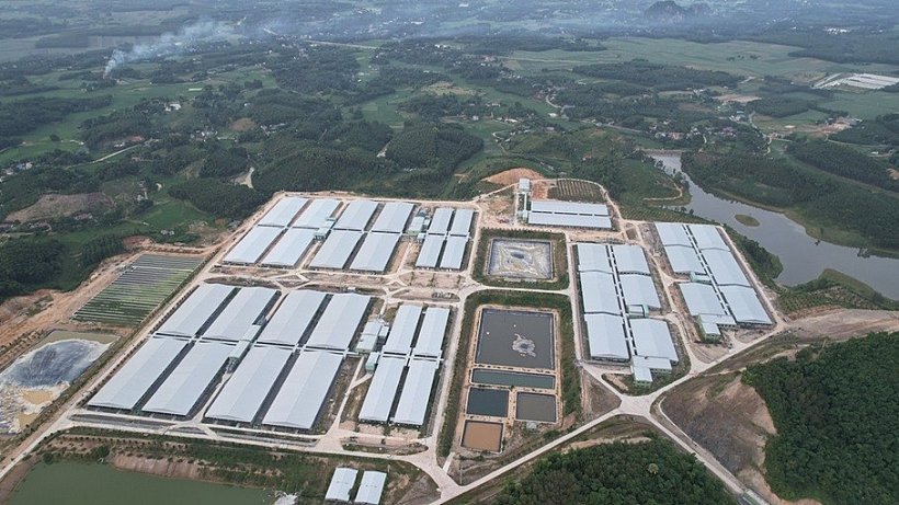 Areal view of the&nbsp;Xuan Thien Thanh Hoa high-tech production and livestock complex project 1.
