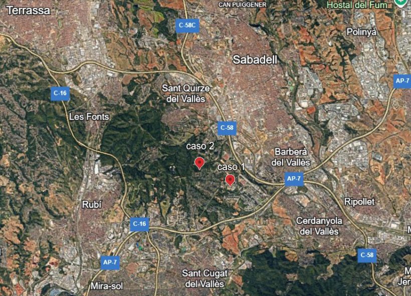 Figure 1. Mainly urban area with low density of pig farms.