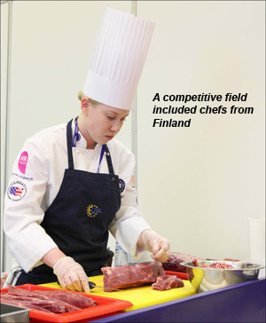 A competitive field included chefs from Finland