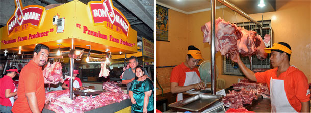 Mr Boni Ong’s butcher’s shops in the Philippines
