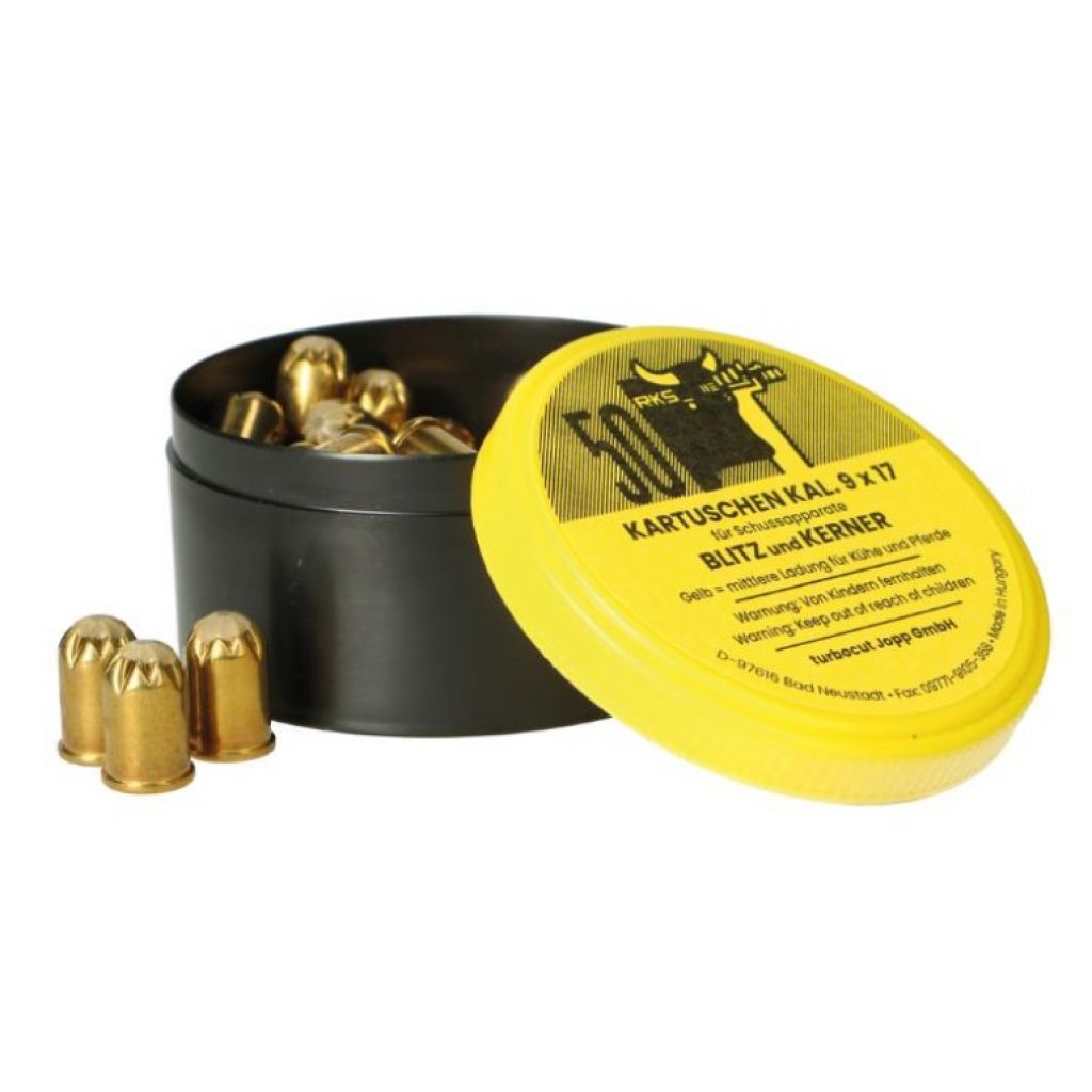 Powder cartridges for medium animals - yellow