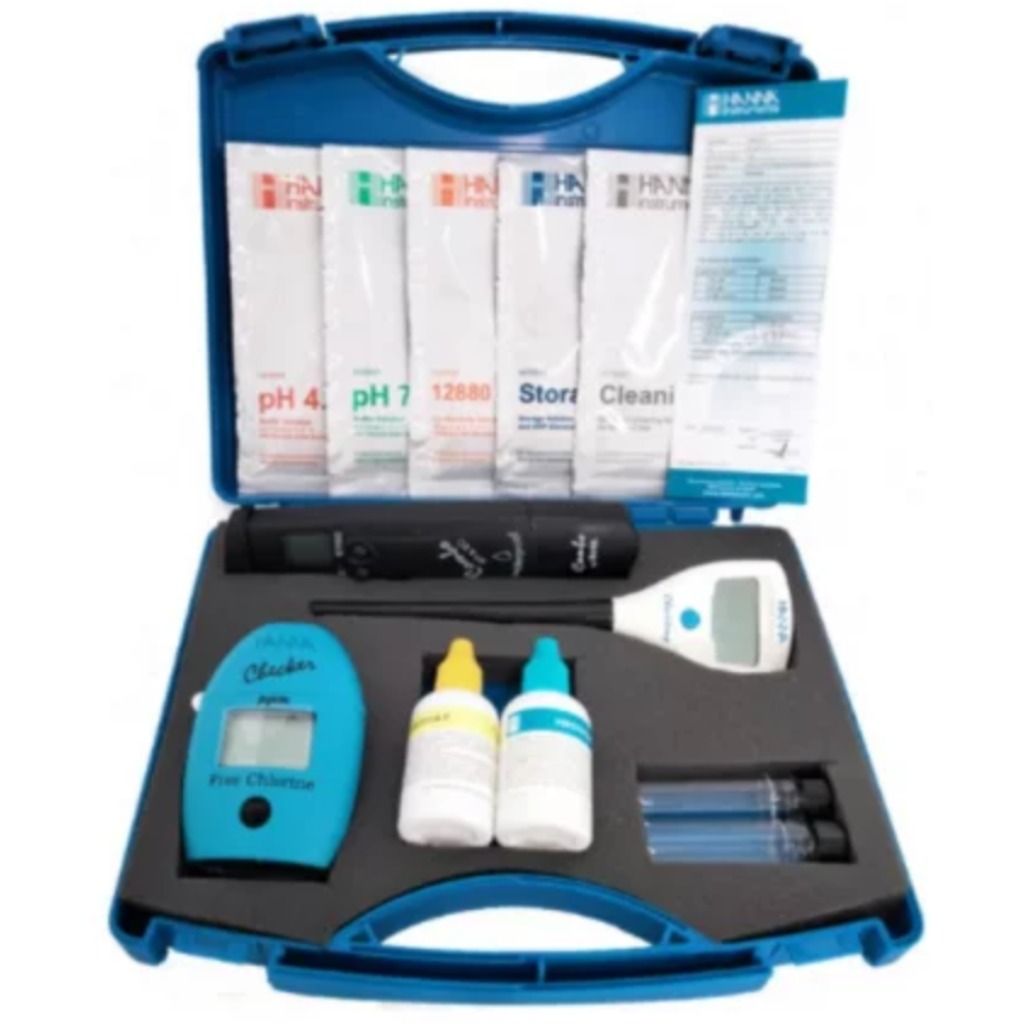 Hanna case for measuring Free Chlorine, pH, EC, TDS and Temperature