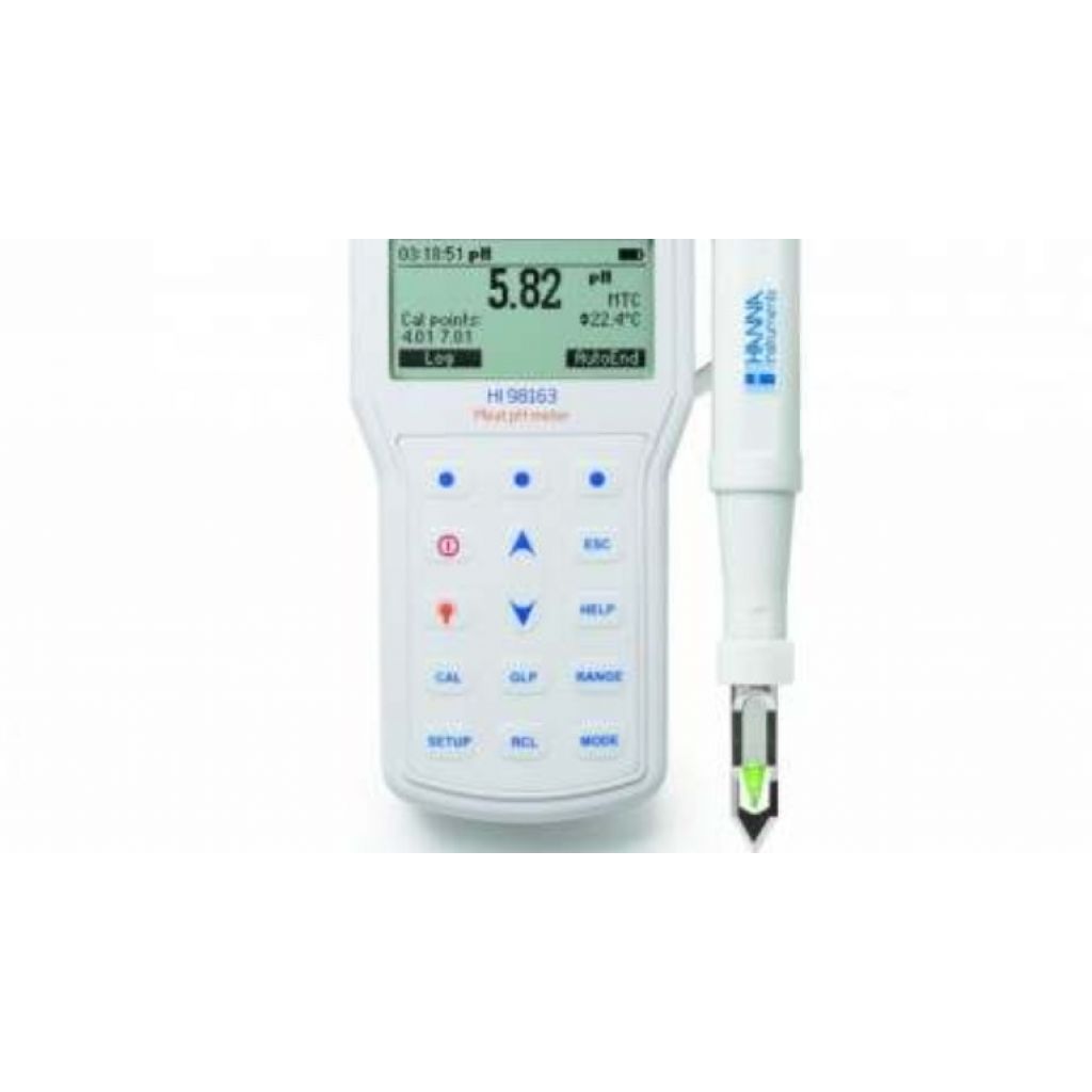 Hanna pH meter with waterproof blade for penetration