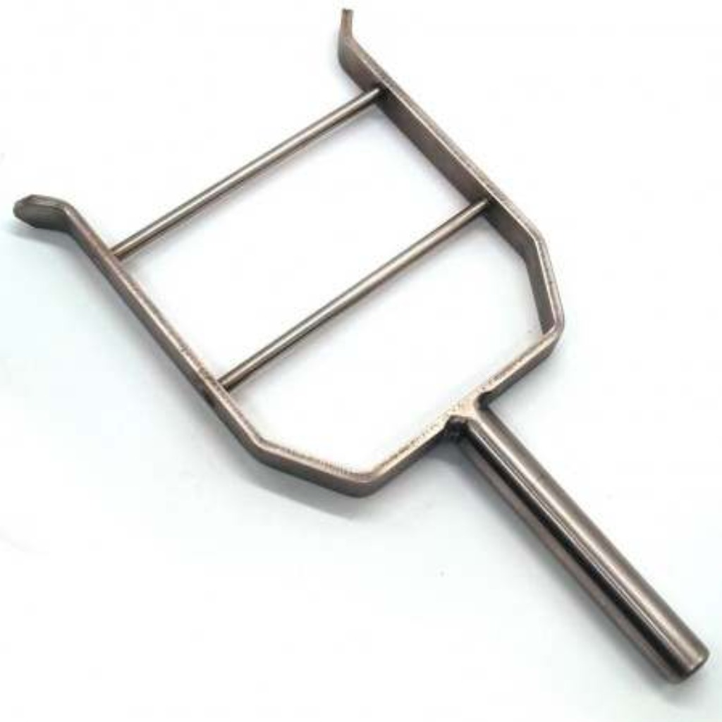 Stainless steel mouth opener for pigs