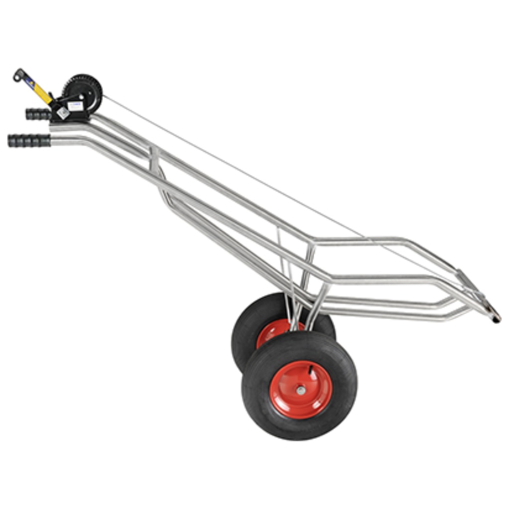 Stainless steel self-loading cadaver trolley