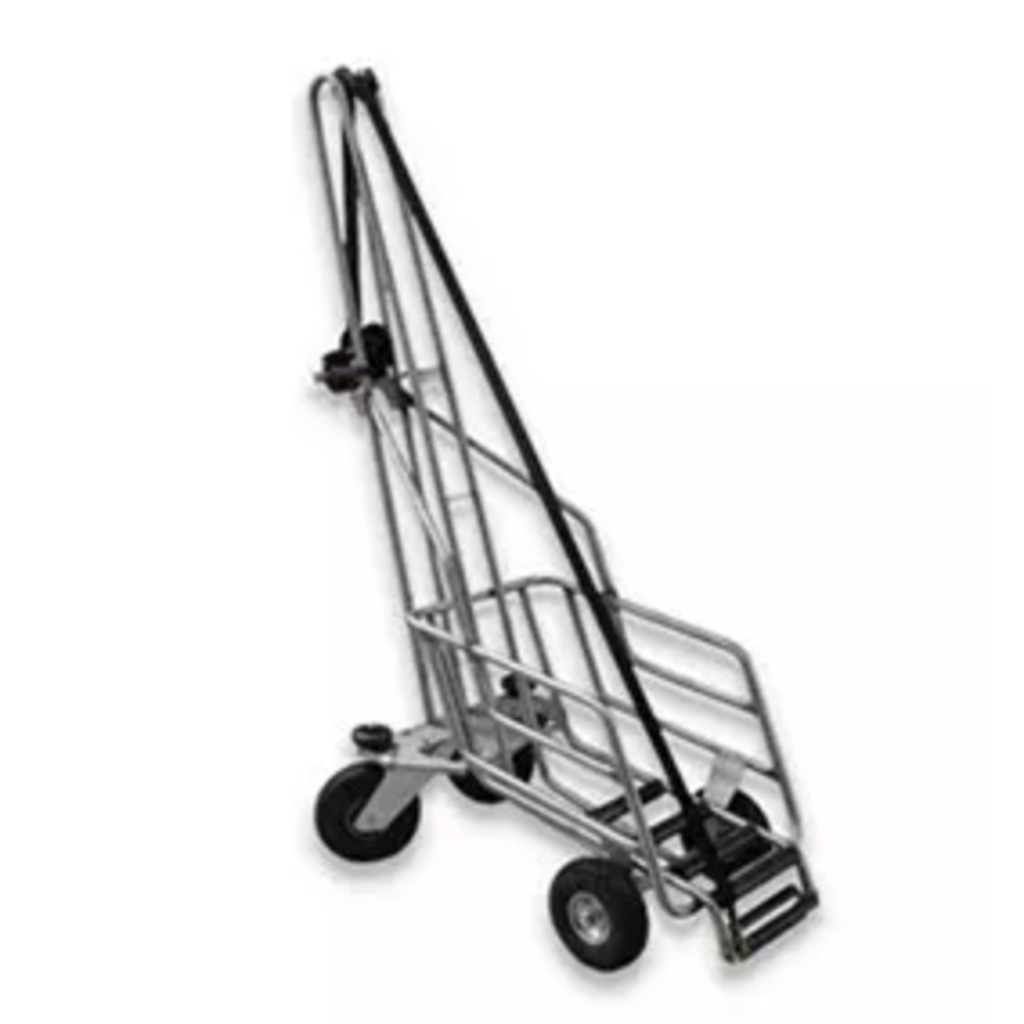 Stainless steel 4-wheel cadaver cart with winch