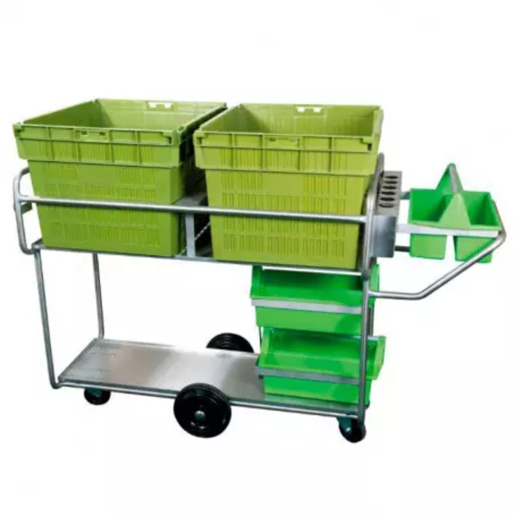 Trolley for the treatment of piglets