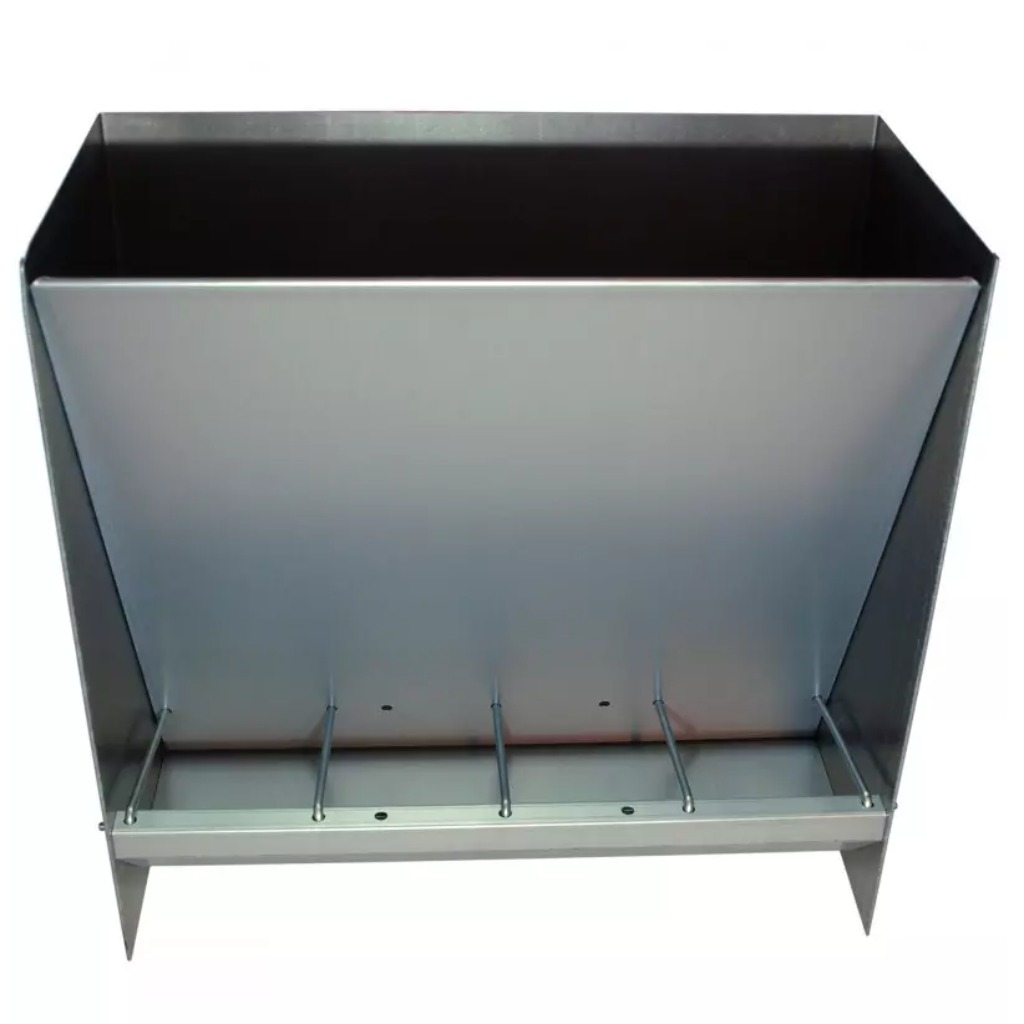 4 compartment piglet feeder 25 kg in galvanized steel