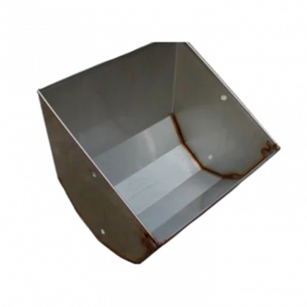 Feeder for individual farrowing pen. Stainless steel