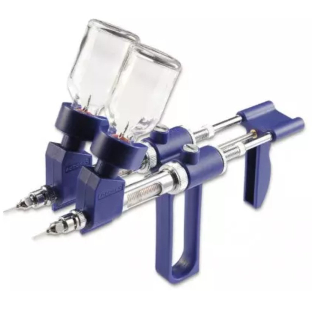 Socorex 2 ml double syringe with bottle holder