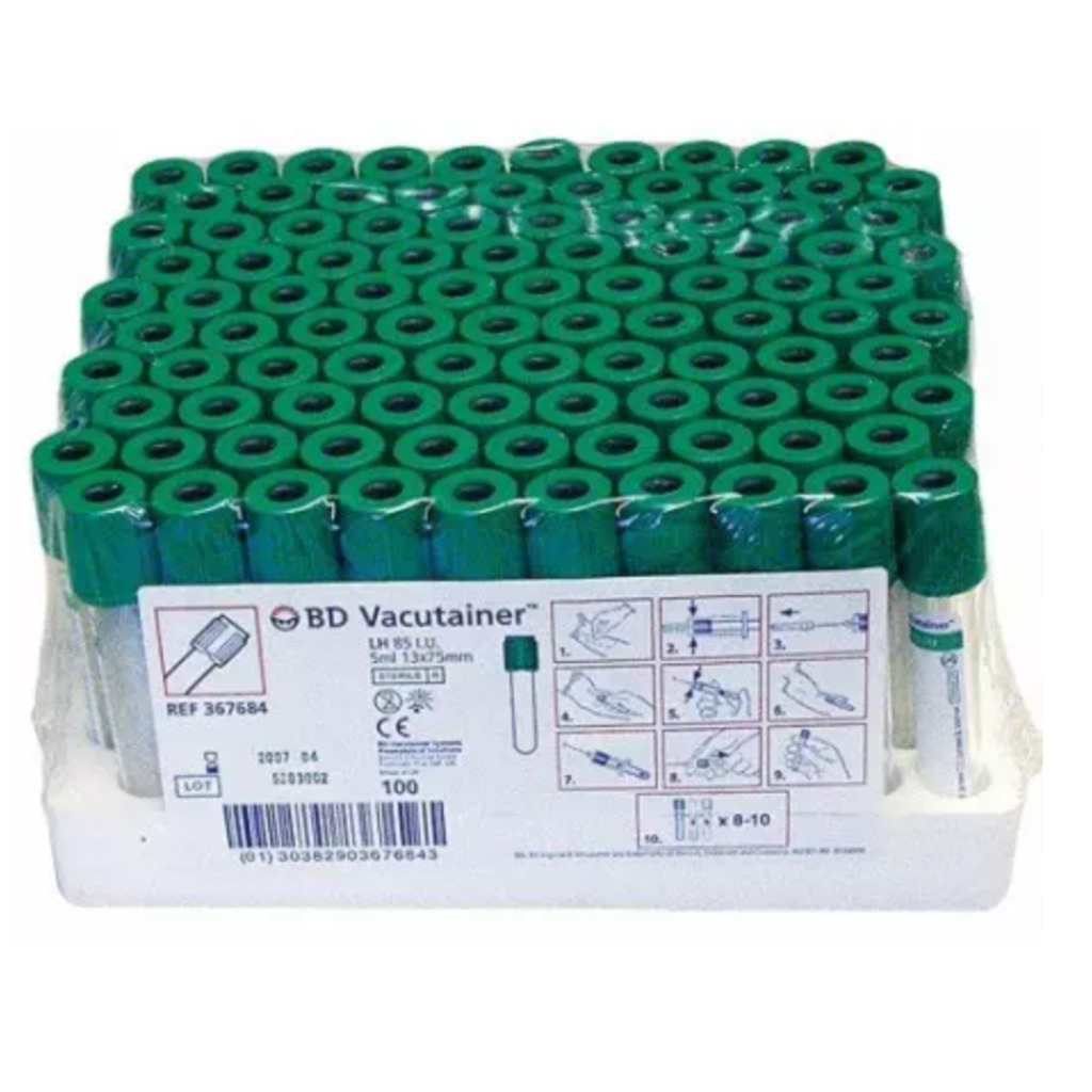 BD Vacutainer - 4ml Lithium Heparin Tubes