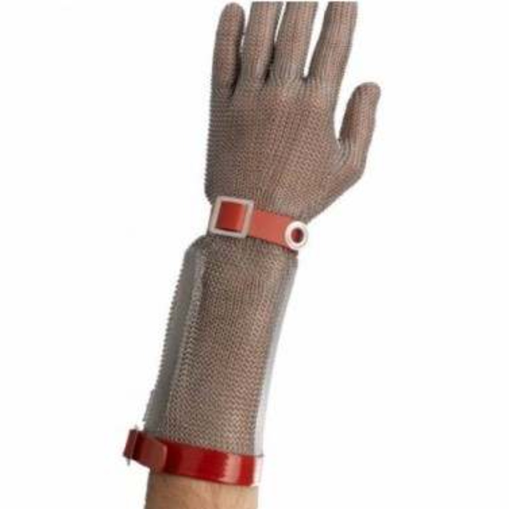 Long mesh glove INOX 20 cm with straps