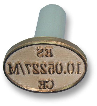 4.5 x 3 cm meat inspection stamp. Agriculture and Livestock Shop: farms